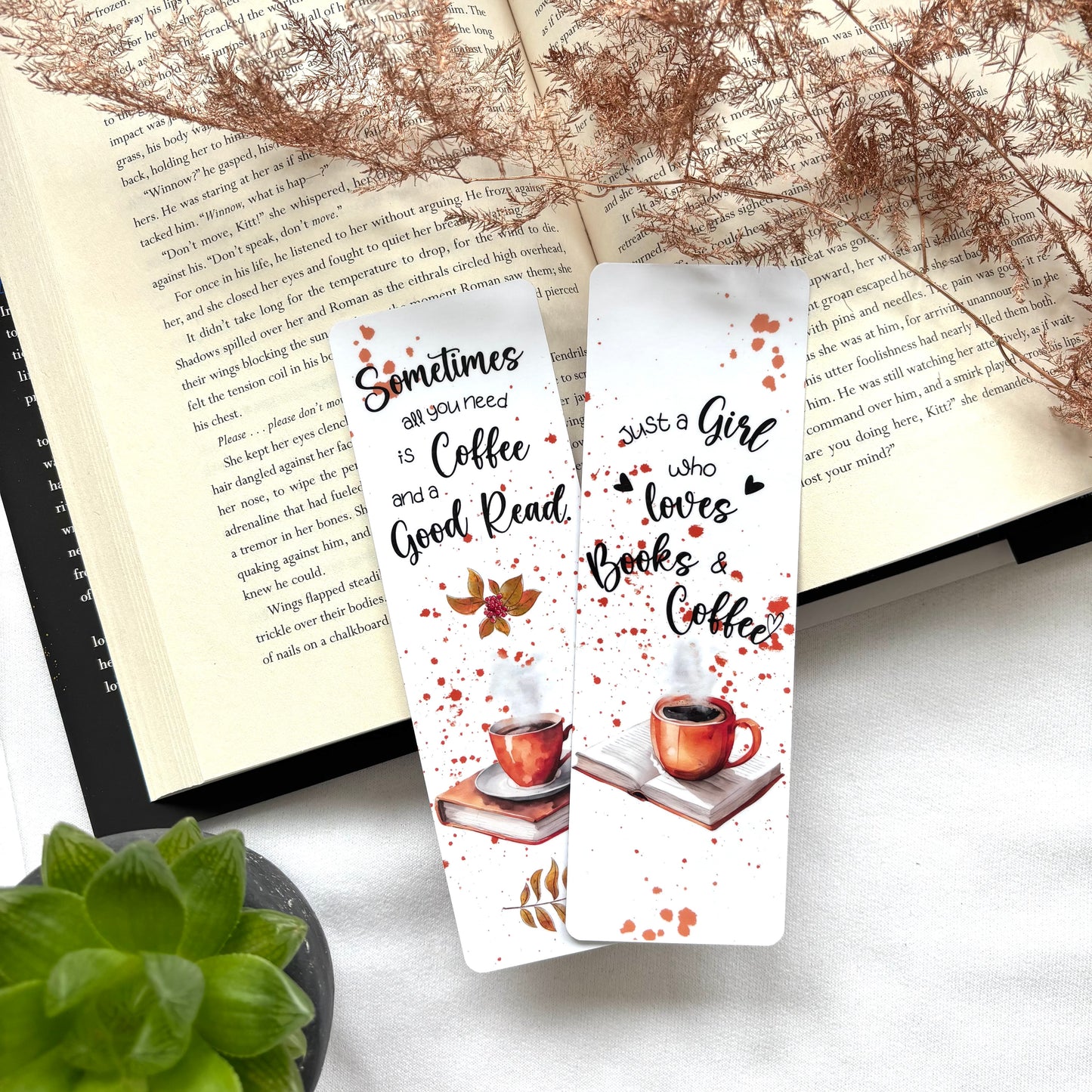 Papieren boekenlegger Cozy Fall Just a girl