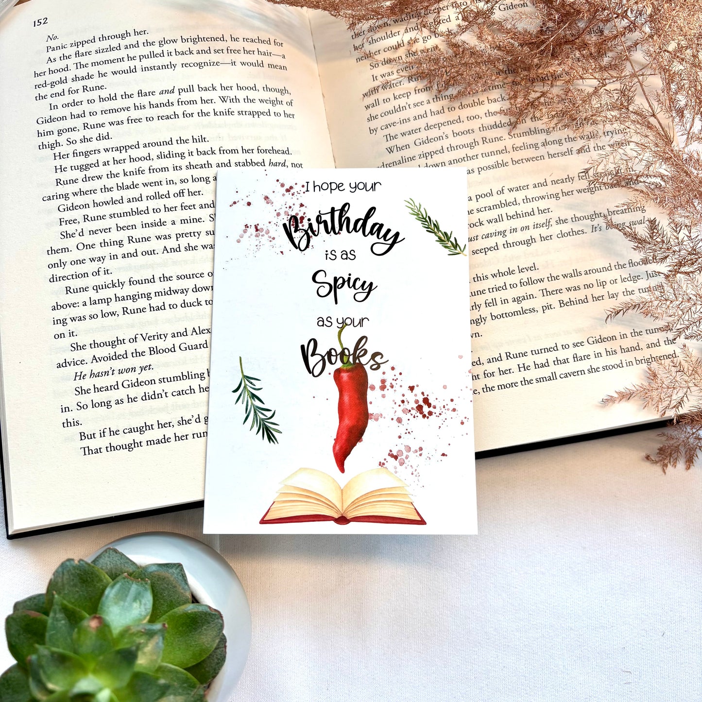 Bookish Wenskaart Low-key Spice