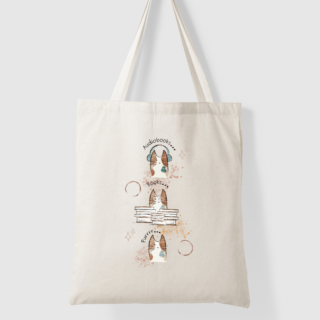 Tote bag Reading Cat