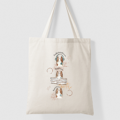 Tote bag Reading Cat