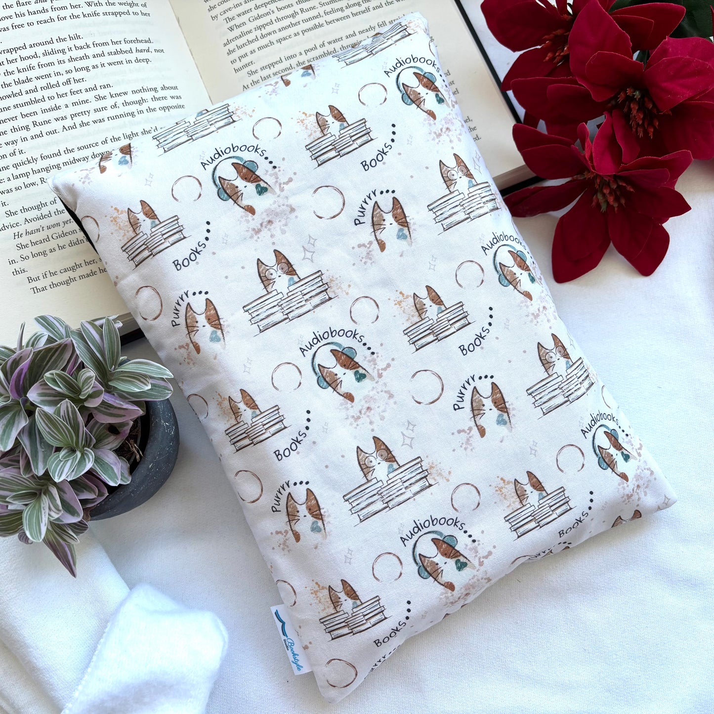 Boek Sleeve Reading Cat