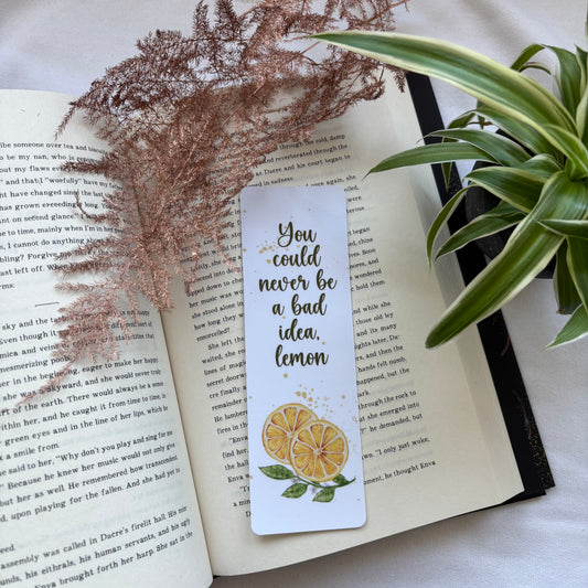 Papieren boekenlegger Lemonpie bad idea