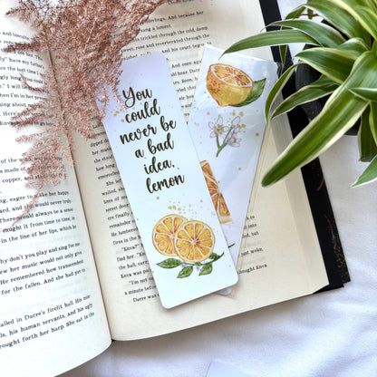 Papieren boekenlegger Lemonpie bad idea