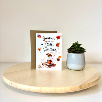 Bookish Wenskaart Cozy Fall