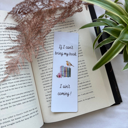 Papieren boekenlegger If I can’t bring my book