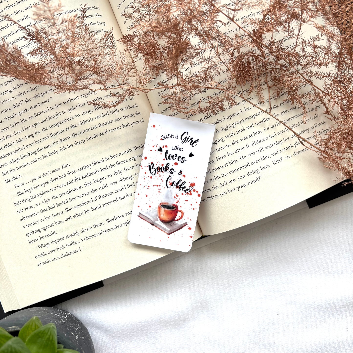 Magnetische boekenlegger Cozy Fall Just a girl