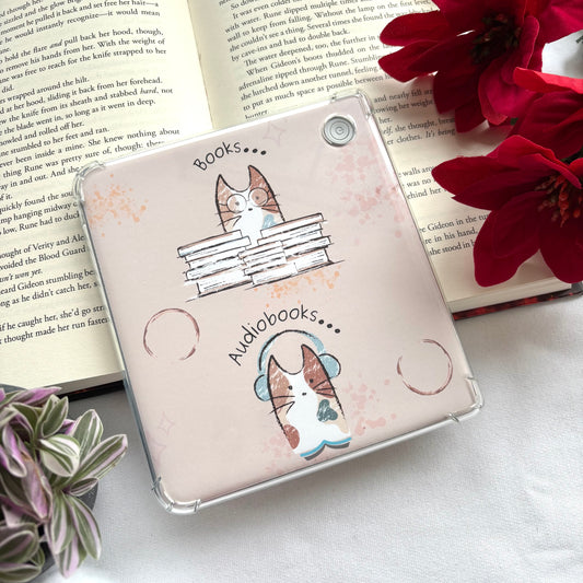 E-reader Insert Reading Cat