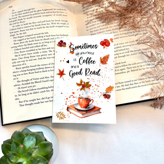 Bookish Wenskaart Cozy Fall
