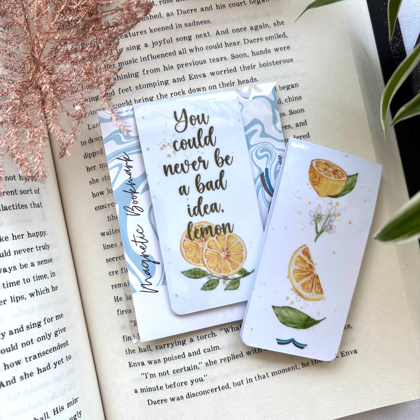 Magnetische boekenlegger Lemonpie bad idea