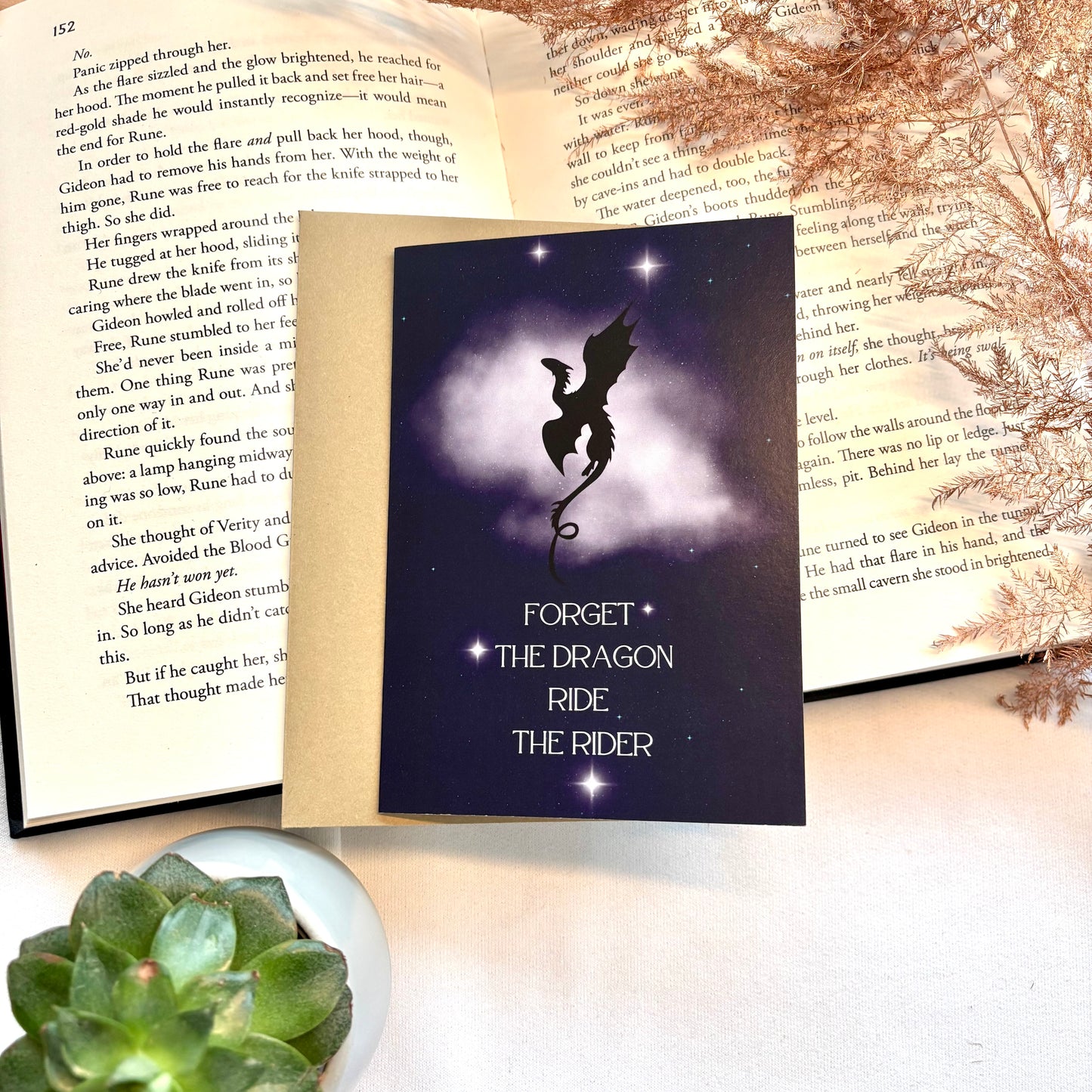 Bookish Wenskaart Dragon Fire