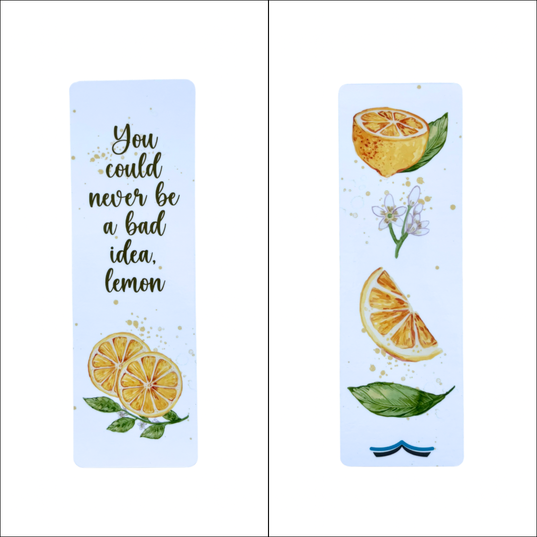 Papieren boekenlegger Lemonpie bad idea