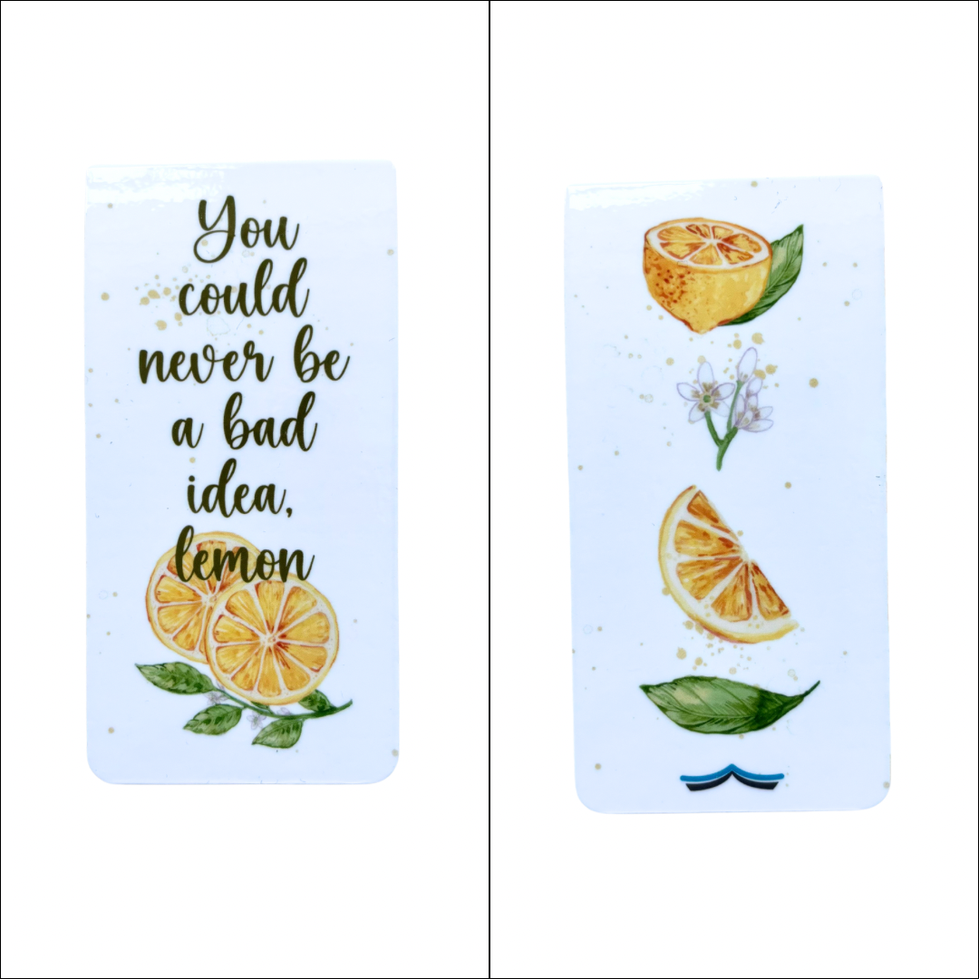 Magnetische boekenlegger Lemonpie bad idea