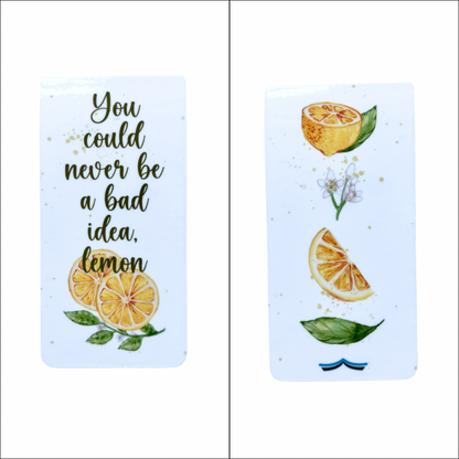 Magnetische boekenlegger Lemonpie bad idea