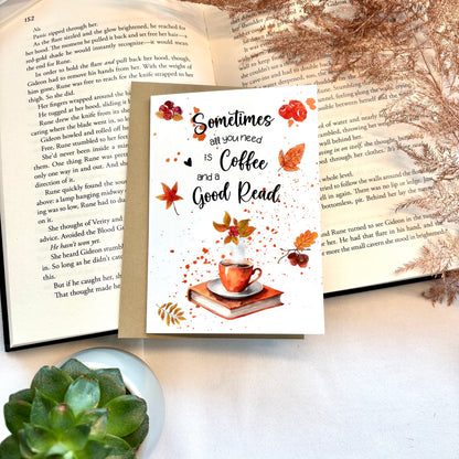 Bookish Wenskaart Cozy Fall