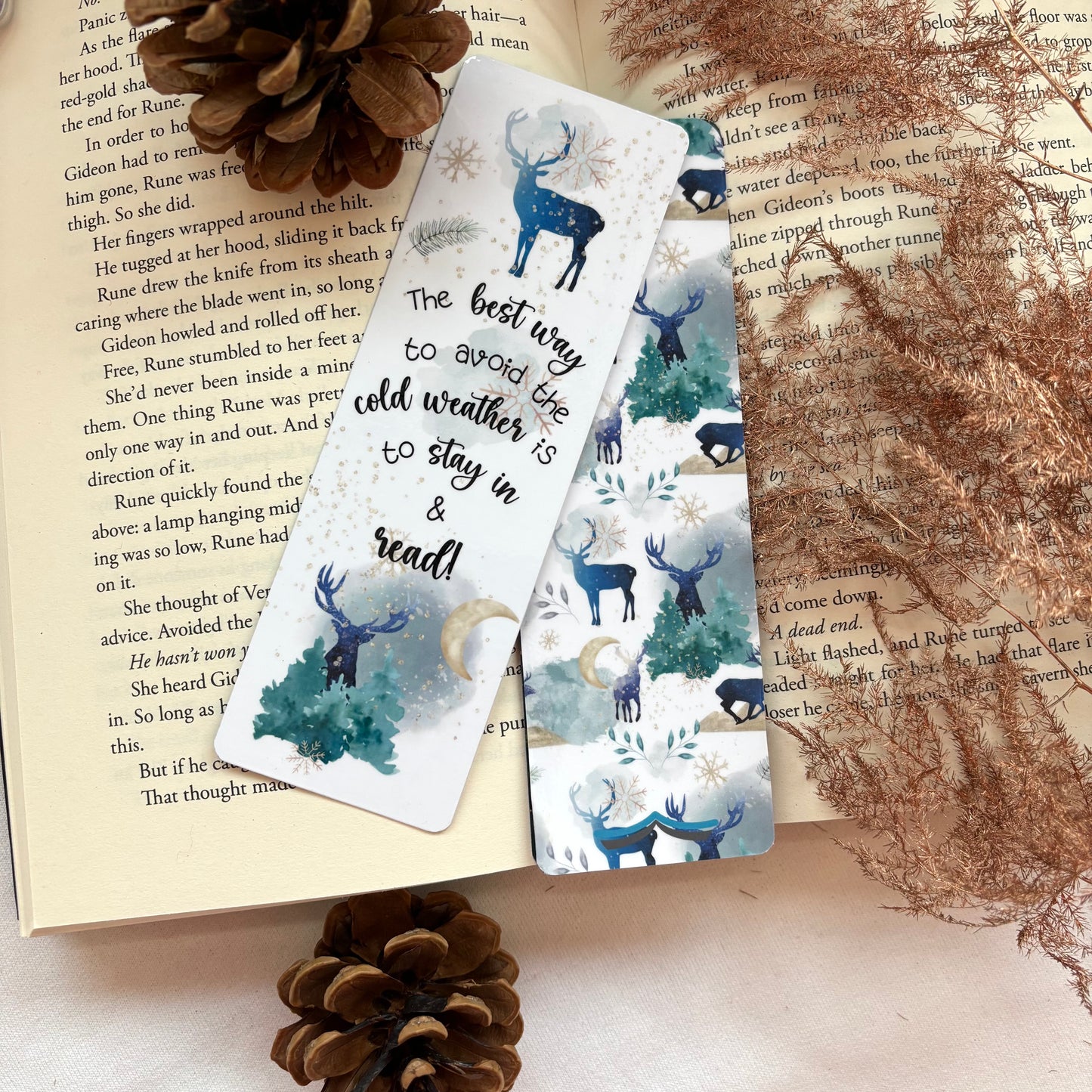 Papieren boekenlegger Winter Fantasy