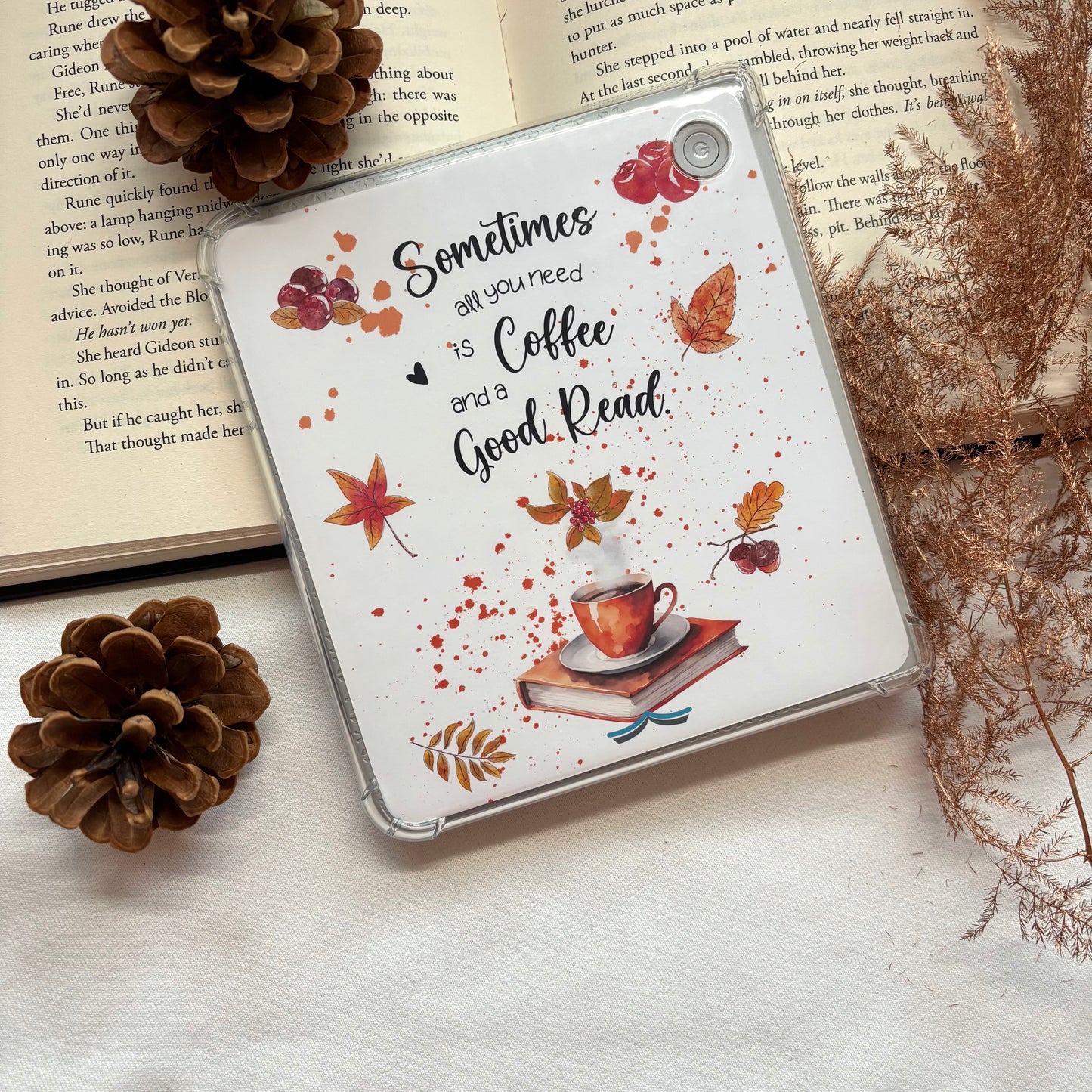 E-reader Insert Cozy Fall Good Read